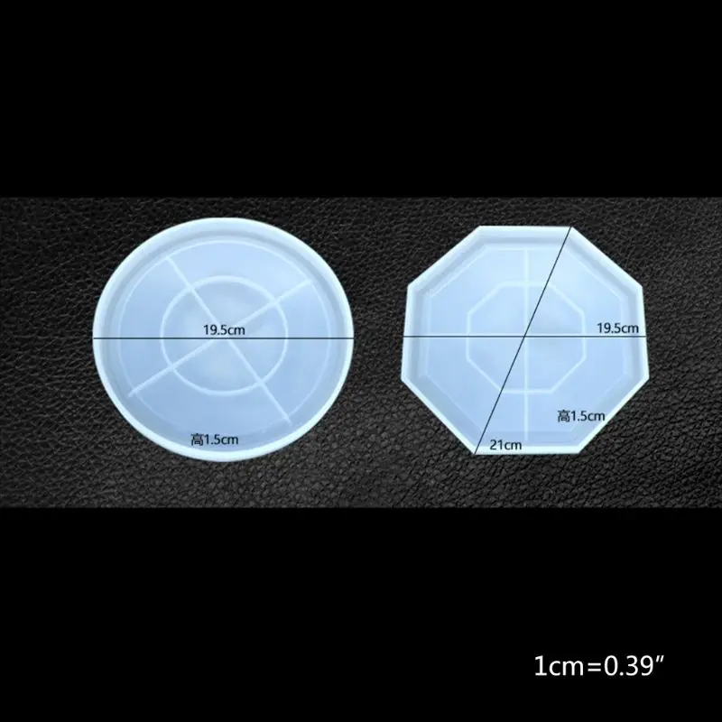 

DIY Crystal Epoxy Resin Round Handmade Table Coaster Mat Mold T4MD