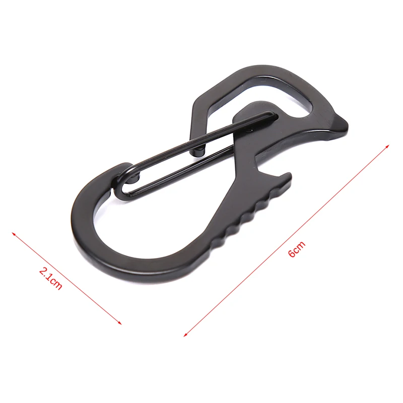 1pc Outdoor Keychain Carabiner Stainless Steel Buckle Key Ring Clip Hook | Спорт и развлечения