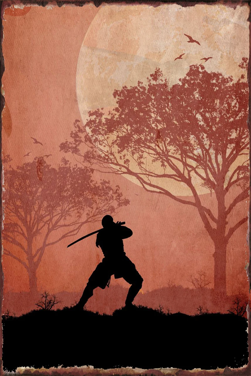 

Ghost Of Tsushima Metal Sign Tin Sign Tin Plates Wall Decor Room Decoration Retro Vintage For Art Pub Home Club Man Cave Cafe