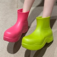 female anti skid rain shoes women waterproof rain boots fashion water shoes ladies rubber ankle boots thick bottom casual shoes