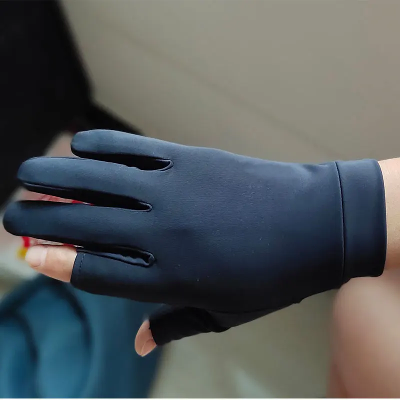 Новые летние мужские тонкие эластичные велосипедные перчатки отсутствуют два