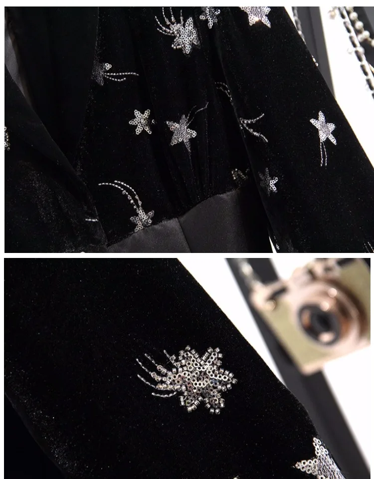 Бренд 2020 осенние подиумные платья женское роскошное бархатное платье весеннее