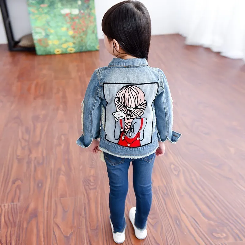 Джинсовая куртка для мальчиков и девочек модная верхняя одежда из денима с