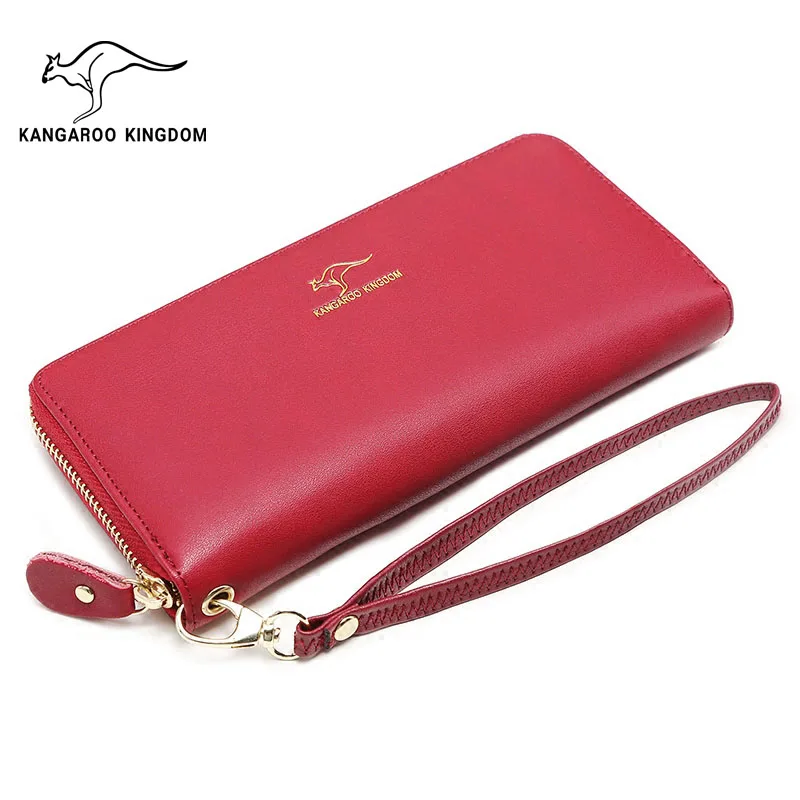 Женский Длинный кошелек клатч из спилка на молнии с кошельком