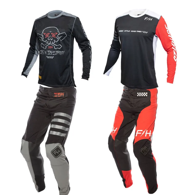 

NEW 2021 RAPIDLY FOX enduro motocross gear set mx jersey pants motorbike clothing mtb Dirt Bike racing suit Off Road Combo