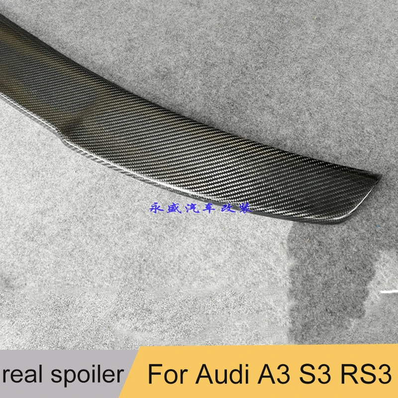 Для Audi A3 S3 RS3 Sline 8 в седан 2014 2019 задний спойлер багажника крыло авто из углеродного