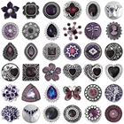 5 шт.лот новые фиолетовые ювелирные изделия 18 мм кнопки с деревом жизни Сова Бабочка Стрекоза Имбирные пуговицы амулетный браслет