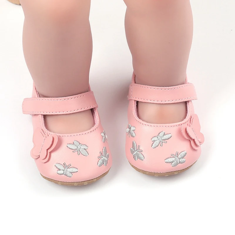 

2021 Fashion Baby Girls Shoes Cute Newborn First Walker Shoes Infant Princess Soft Sole Bottom Anti-slip Shoes