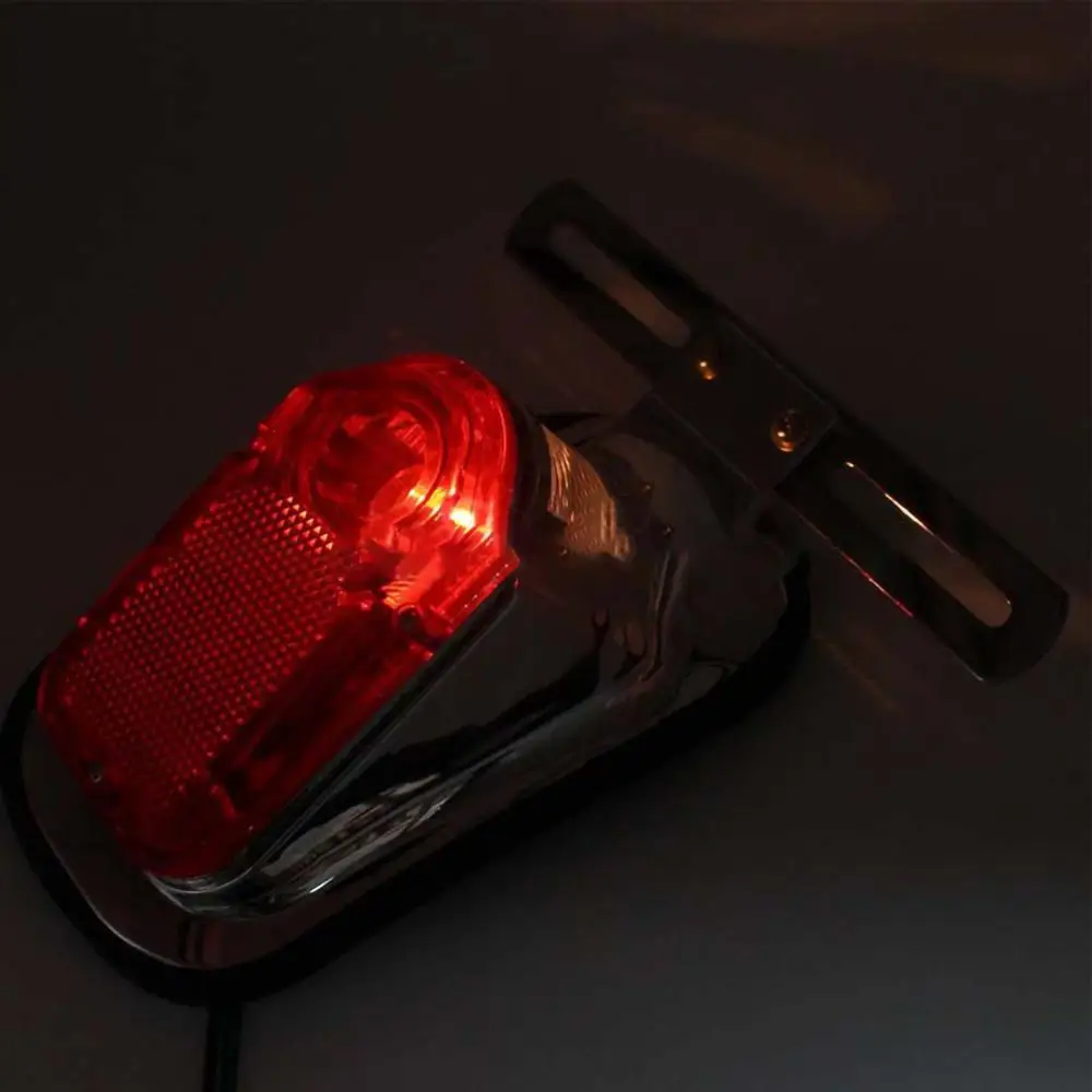 

12V Red Motorcycle Tail Light Turn Signal Rear Tail Brake Stop Lamp License Plate Light for Choppers Cruisers Classic Motorcycl