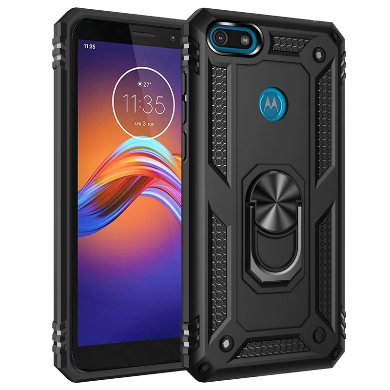 Ударопрочный чехол для телефона с кольцом на палец MOTOROLA MOTO E6 Play E5 G7 G8 Plus P40 Power One Zoom