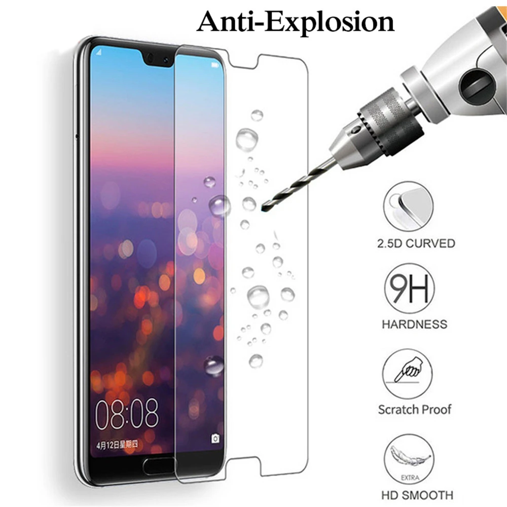 HD Tempered Glass For Huawei Y9 Y7 Y6 Pro Prime 2019 P20 P30 Lite Pro Transparent Thin Clear Cover Screen Protector Slim Film images - 6