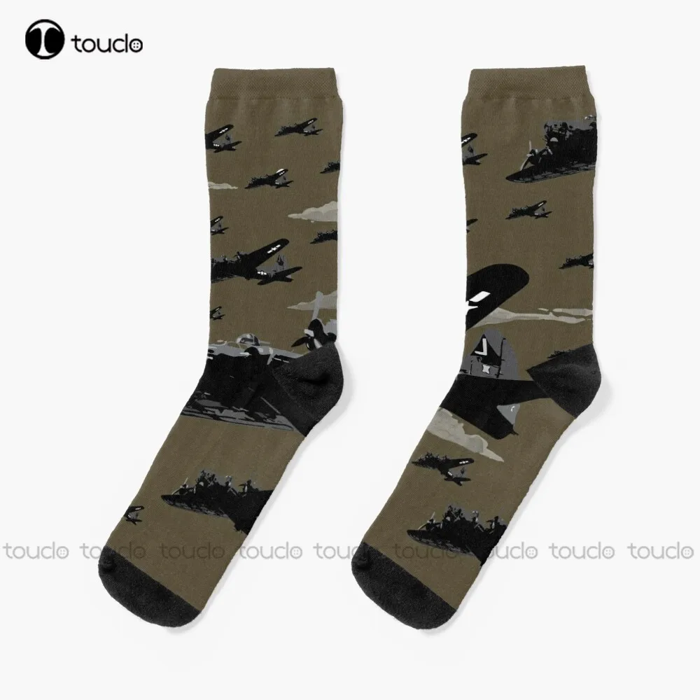 

B-17 Flying Fortress Socks Softball Socks Unisex Adult Teen Youth Socks Personalized Custom 360° Digital Print Hd High Quality