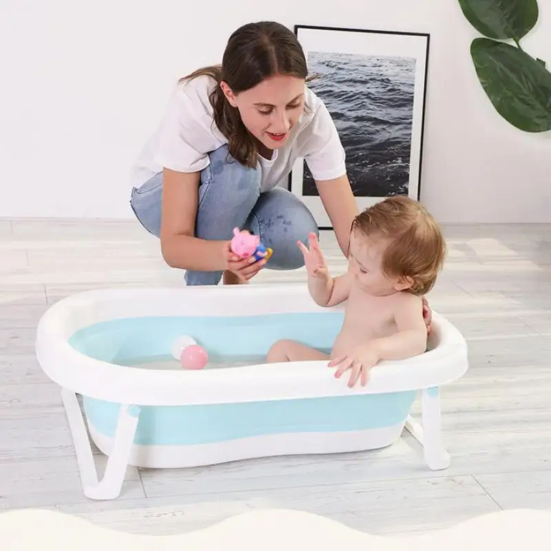 Детская ванна Бытовая детская складная Ванна утолщенная большая принадлежности