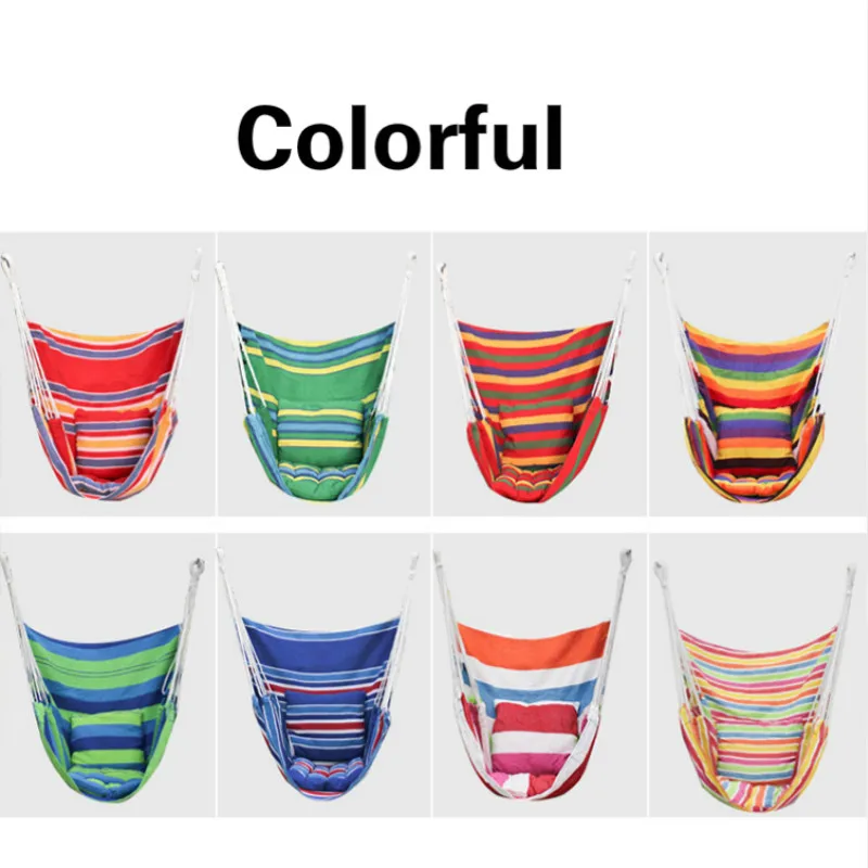 Satin Al Tuval Salıncak Sandalye Bahçe Kapalı Açık Yatak Odası Hamak Asılı Halat Sandalye Kamp Seyahat Survival Avcılık Yatak