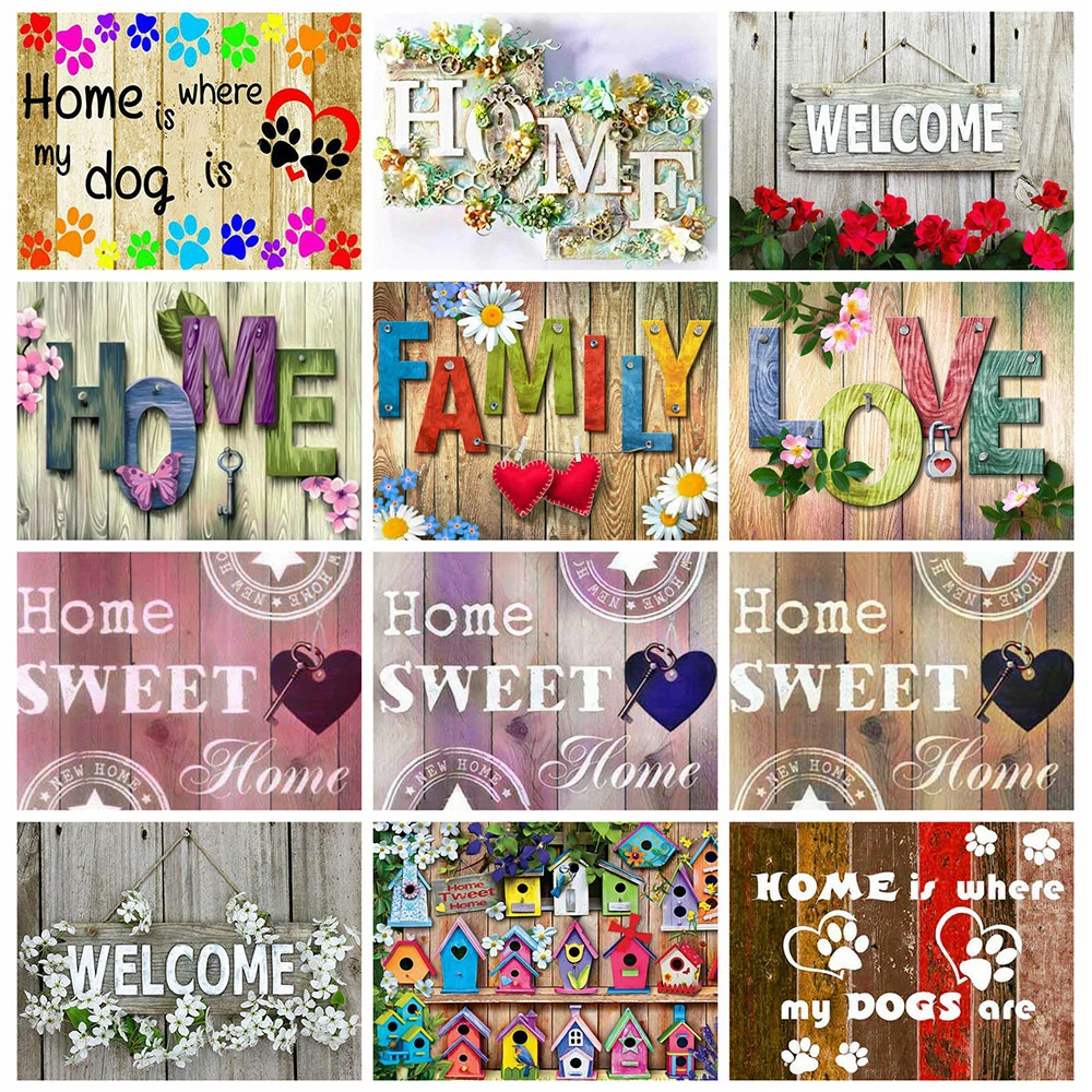 Картина на холсте 5d алмазная картина полная дрель квадратный текст Алмазная