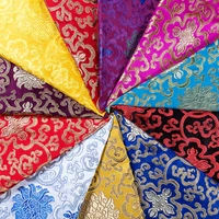 brocade jacquard fabric silk flower satin costume material for sewing cheongsam and kimono needlework patchwork fabrics