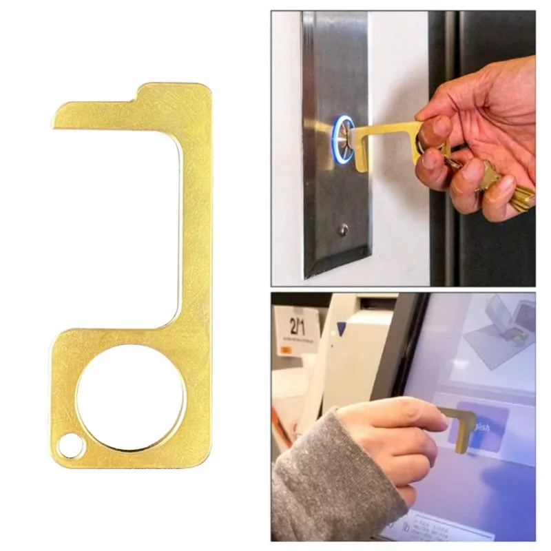 Ручной бесконтактный открывалка для дверей с нулевым касанием дверной крючок