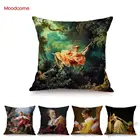 Наволочка для дивана в стиле рококо с изображением девушек, украденных поцелуев, наволочка с изображением знаменитой картины маслом