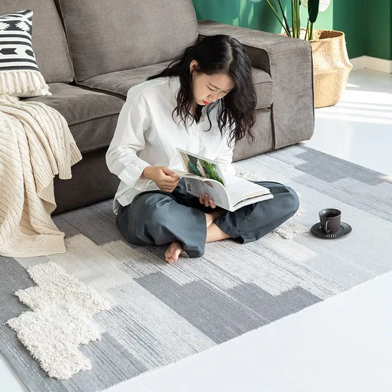 Alfombra ретро-ковер для гостиной спальни коврик ручной работы хлопок кисточки пряжа