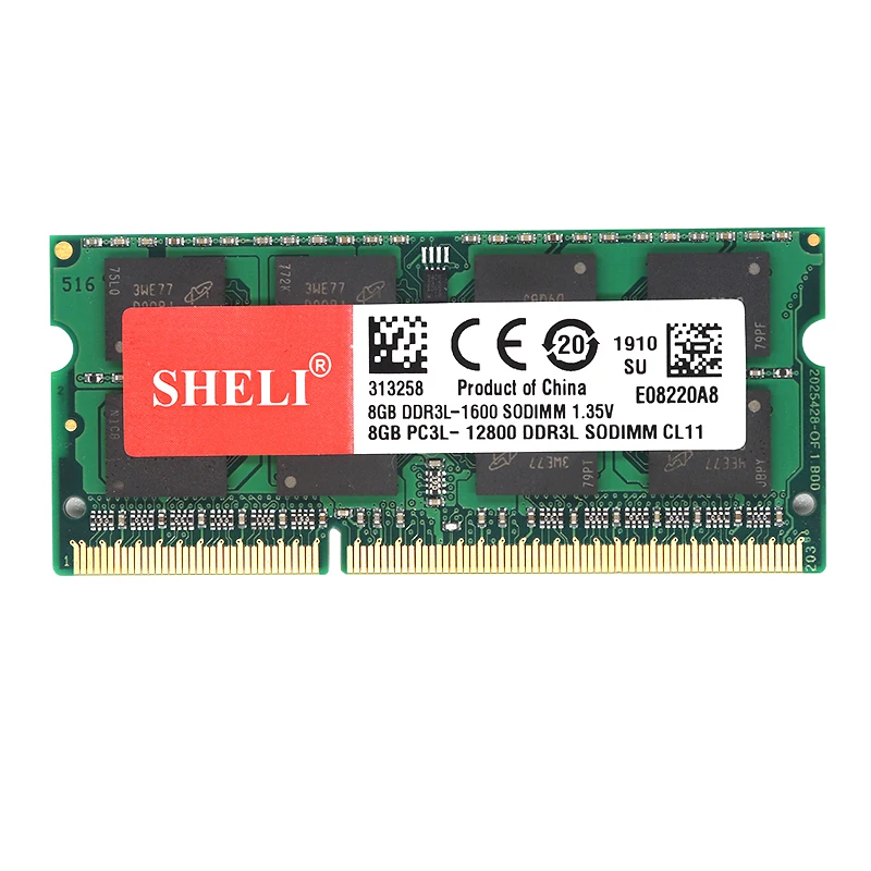 Новая память для ноутбуков SHELI 8 ГБ 2RX8 флуоресцентная Память DDR3L 1600 МГц 1 35 в