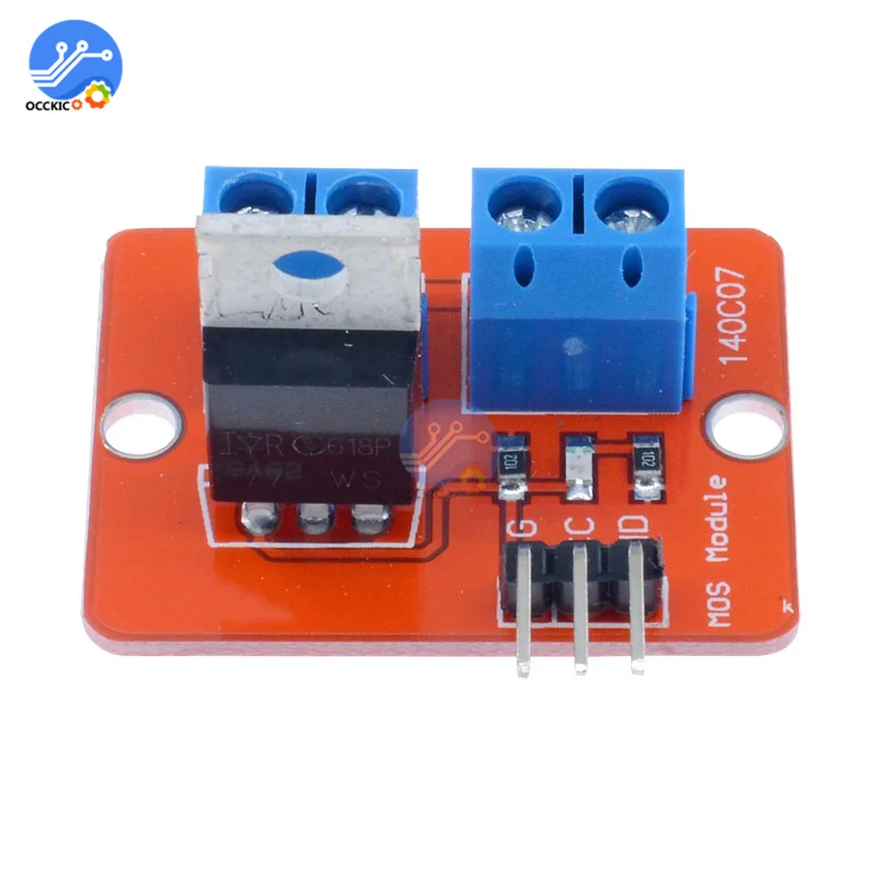 Топ Mosfet Кнопка IRF520 драйвер модуль для Arduino MCU ARM Raspberry Pi 3 в-5 в Power MOS ШИМ Затемнение LED