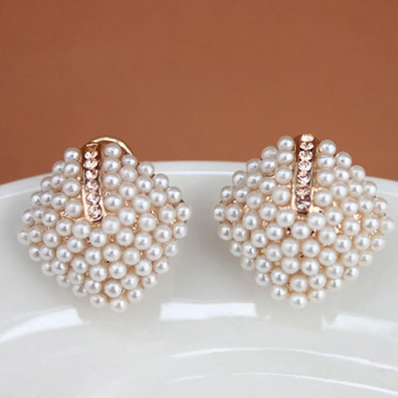 Женские модные серьги-гвоздики женские элегантные жемчужные серьги