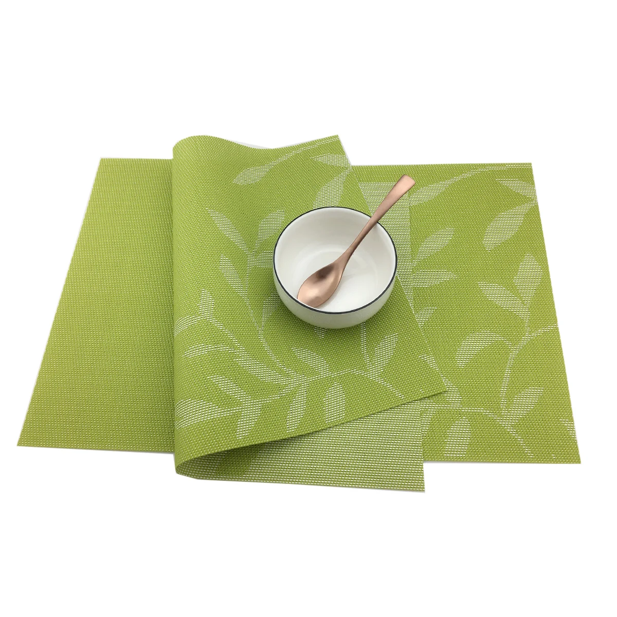 Модные столовые приборы с черными листьями кухонные аксессуары нескользящая