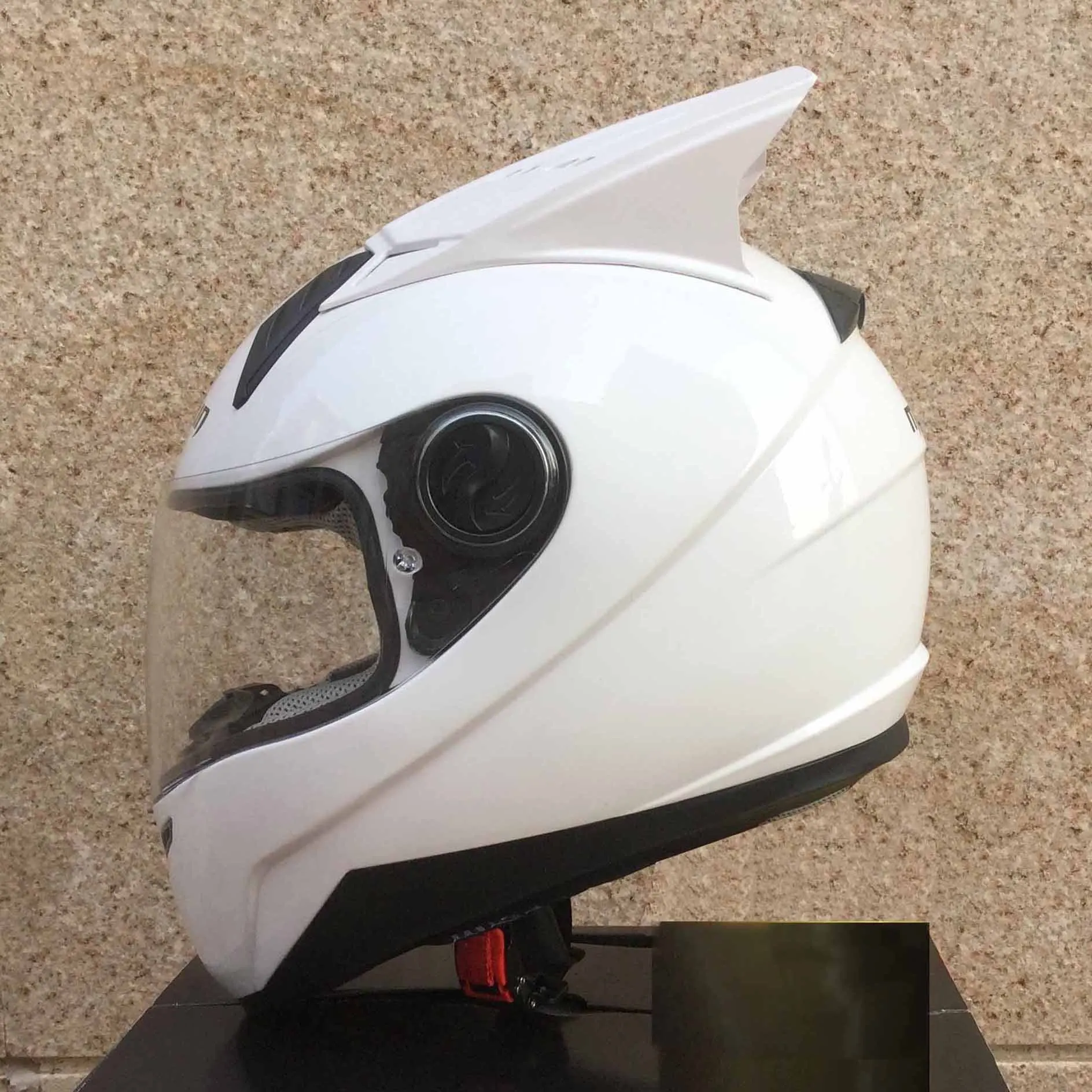 Мотоциклетный шлем безопасный на все лицо с одним козырьком для гонок |