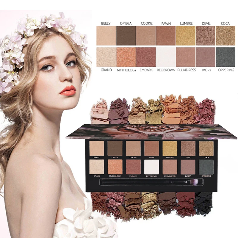 Тени для век в виде совы перламутровые водостойкие стойкие дымчатые тени земного