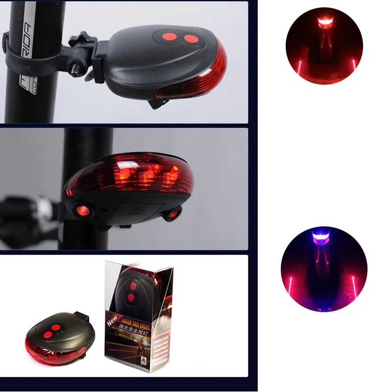 Задсветильник фонарь для велосипеда водонепроницаемый задний горного с 5