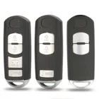 Сменный Чехол jingyuqin для ключа автомобиля, для Mazda 3, 6, CX-3, CX-5, красный, с неразрезанным лезвием