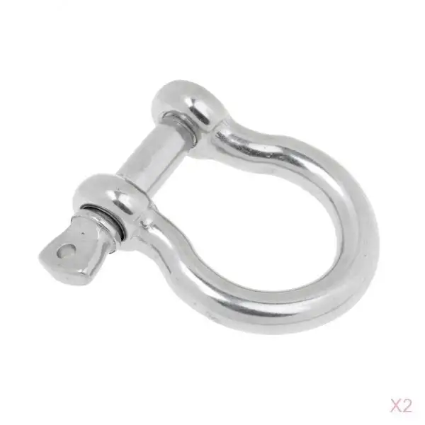 

2 Pieces Boat Chain Rigging Bow Shackle Captive Pin 304 Stainless Steel 10mm