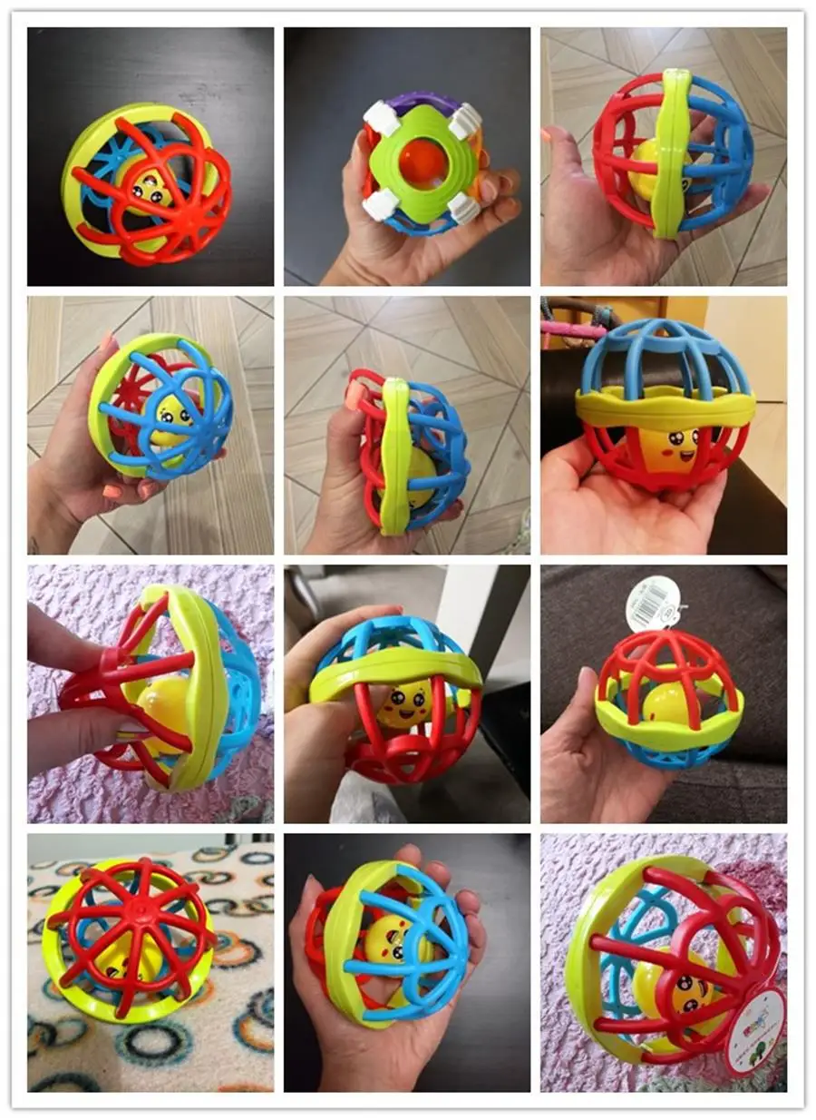 Детские игрушки веселый маленький громкий Jingle Ball Детские Игрушки для ванны интеллектуальные Обучающие хватательные способности погремушки мобильные детские игрушки 0-12 месяцев