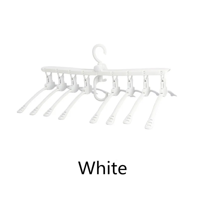 YJ2-WHITE 8 в 1 складные вешалки для одежды, вращающиеся на 360 градусов, многофункциональные, экономия пространства, вешалка для хранения, Волшебные вешалки для путешествий, для одежды - Цвет: YJ2-WHITE
