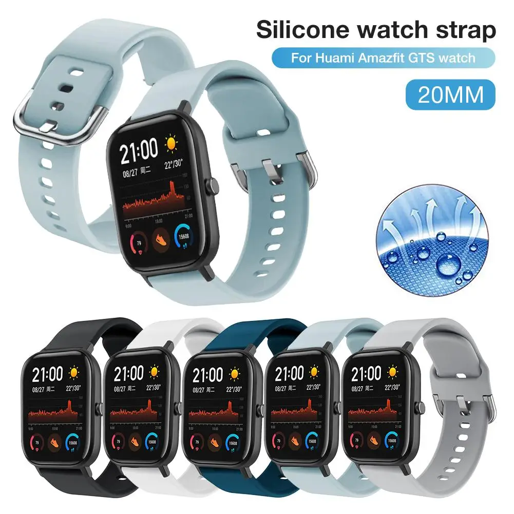 Силиконовый спортивный ремешок для часов Huami Amazfit GTS сменный Браслет наручных