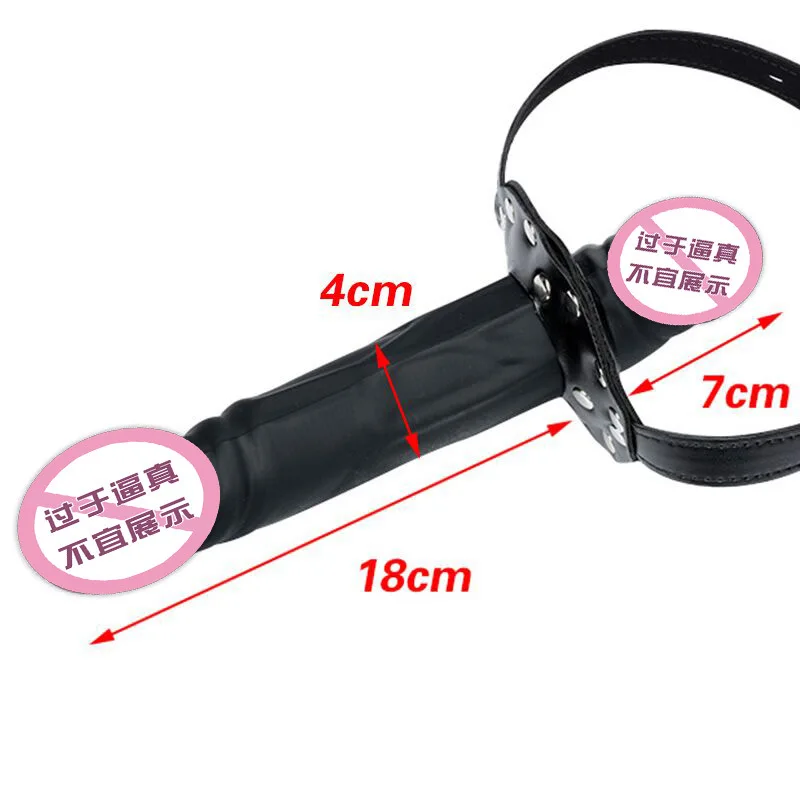 Двухсторонний фаллоимитатор кляп головка страпон рот фетиш бдсм бондаж пенис