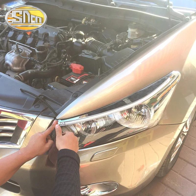 2 шт. автомобилей головной светильник бровей украшения желтый указатель поворота