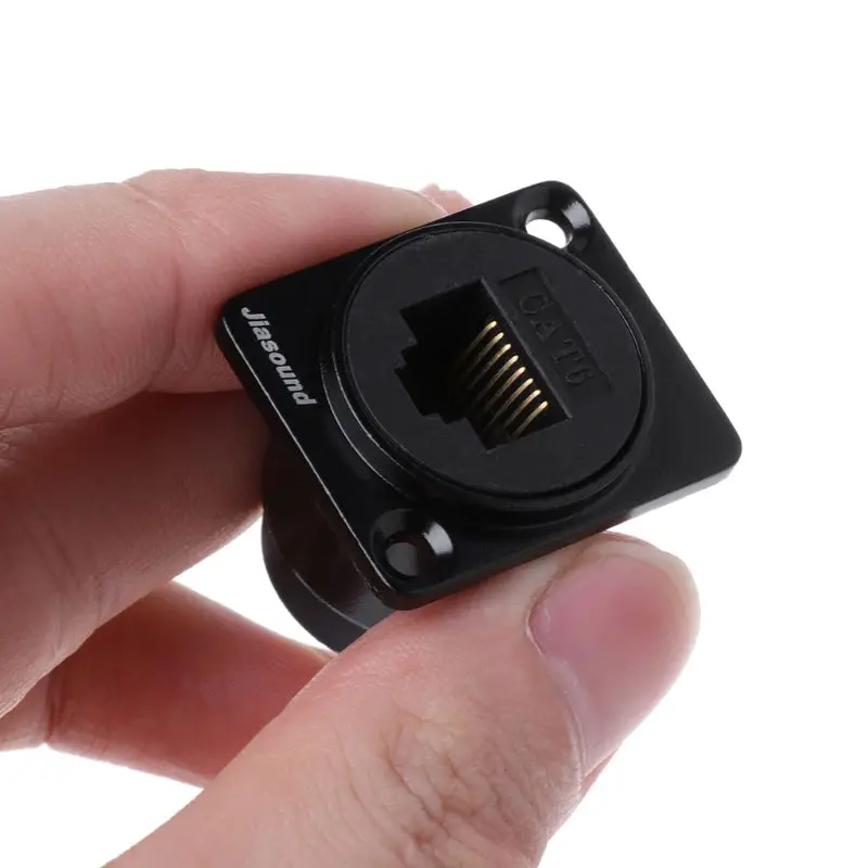

D-type Module RJ45 Socket Cable Female Signal Connector Cat6 Panel Mount Network Ethernet Extension Interface Adapter L93A