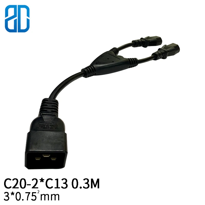 0 3 м 3*0 75 мм C20 2 * C13 один в два IEC320 папа Женский Y Тип удлинитель кабеля провода для PDU