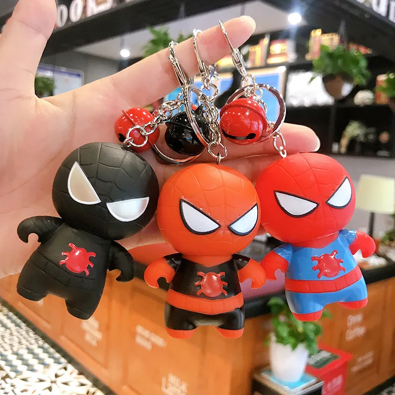 Новинка брелок для ключей Marvel Человек-паук Железный человек Халк Мультфильм