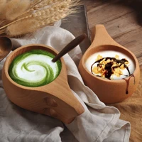 creative chinese portable handmade wood coffee mug rubber wooden tea milk cups water drinking mugs drinkware juice lemon teacup