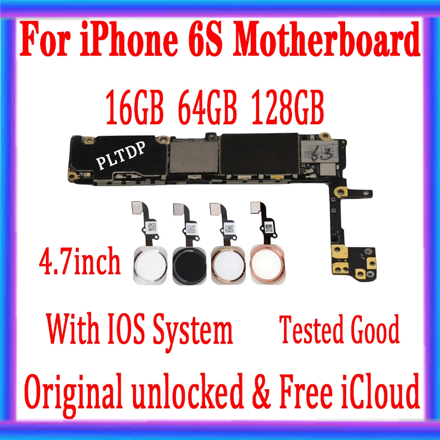 Материнская плата для iphone 6s с touch ID/без ID разблокирована без iCloud чипом IOS