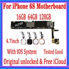 Материнская плата для iphone 6s с touch IDбез touch ID, разблокирована без iCloud с чипом IOS протестирована 16 Гб64 Гб128 ГБ