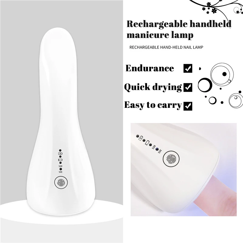

Japanese style hand-held phototherapy lamp portable rechargeable quick-drying nail dryer lamp nail polish mini drying lamp