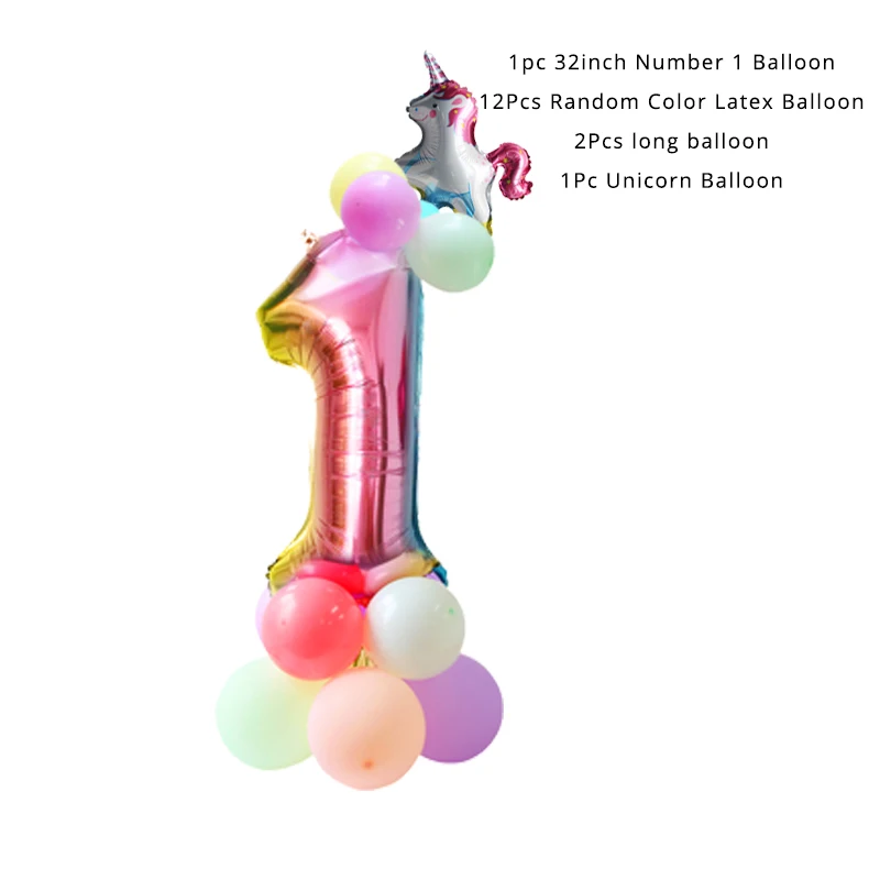 Joy-Enlife latex unicorn balloon gold confetti balloons birthday party decorations decor supplies kids baby shower | Дом и сад