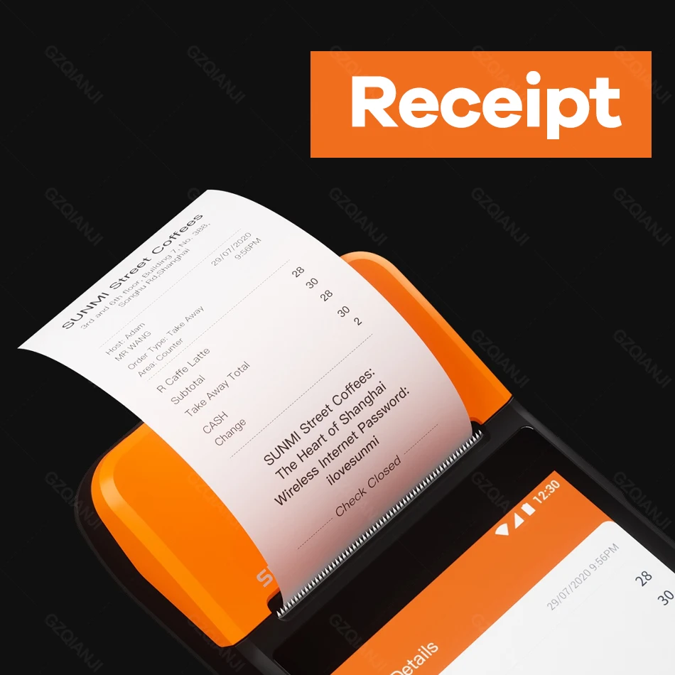 Мобильная портативная POS-система 4G Sunmi V2 pro с термопринтером беспроводной Wi-Fi Android