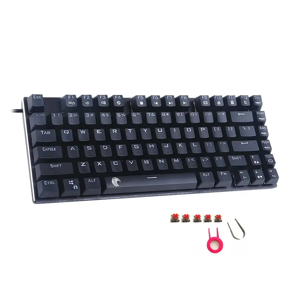 Z88 TKL механическая клавиатура линейный красный выключатель светодиодный Радуга