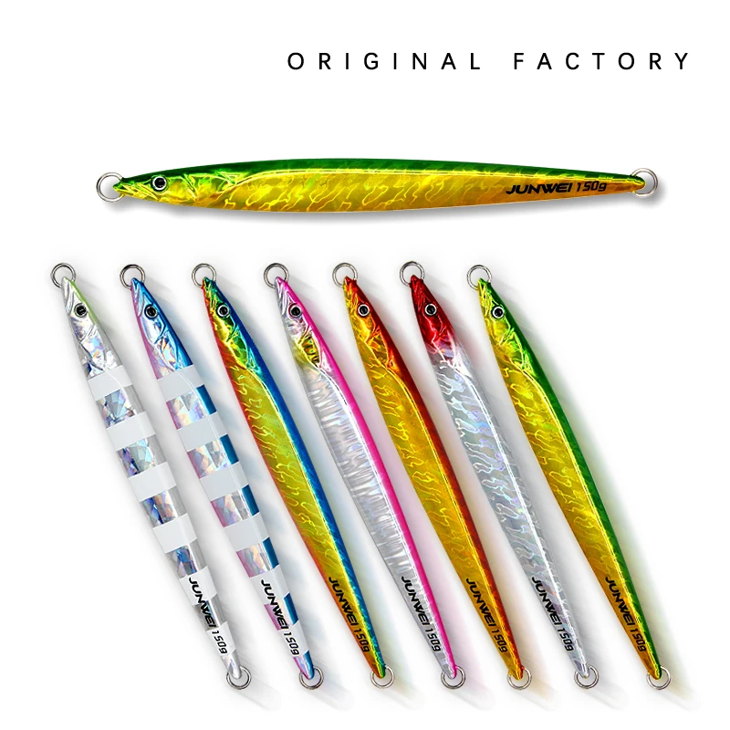 

Howdes 1/pcs New metal jigs blade shining 150g jigging fishing lures baits Tuna deep sea saltwater Pesca For Jig Lure Hard Bait
