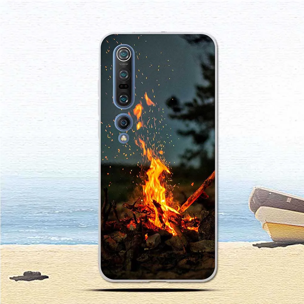 Чехол для Xiaomi Mi 10 Модный мягкий силиконовый чехол с мультяшным рисунком чехлы