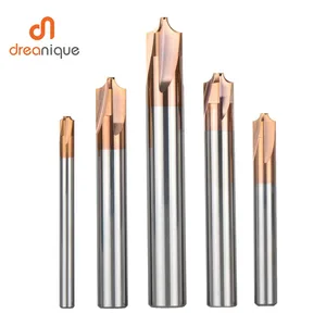 1 шт. твердый карбидный Фаска Инструмент фрезеровочный резак 4 канавки фаска Концевая фреза угловой круглый инструмент 0,5-5,0 для удаления заусенцев